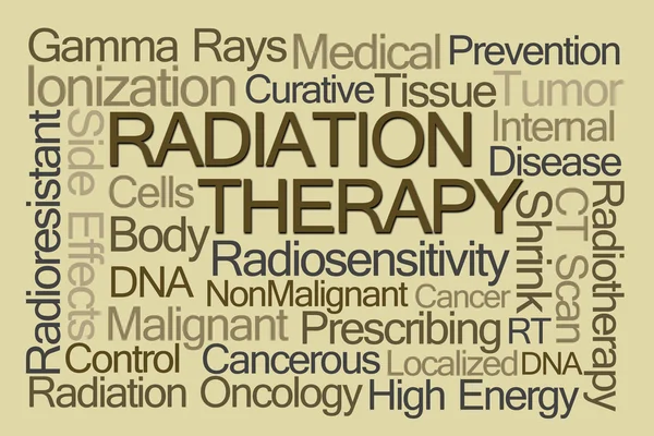 Radyasyon terapisi kelime bulutu — Stok fotoğraf