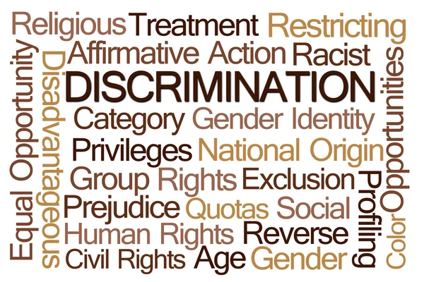 Discrimination nuage de mots — Photo