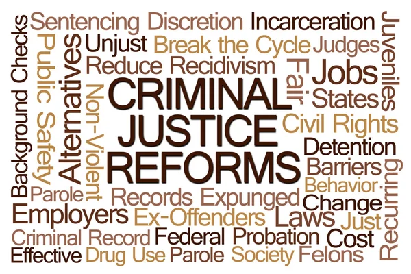 Réformes de la justice pénale Word Cloud — Photo