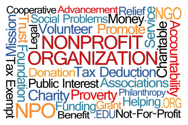 Nonprofit Organization Word Cloud — Stock Photo, Image