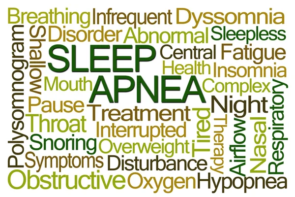 Apnée du sommeil Word Cloud — Photo