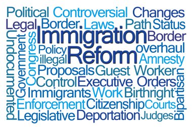 Immigration Reform Word Cloud clipart