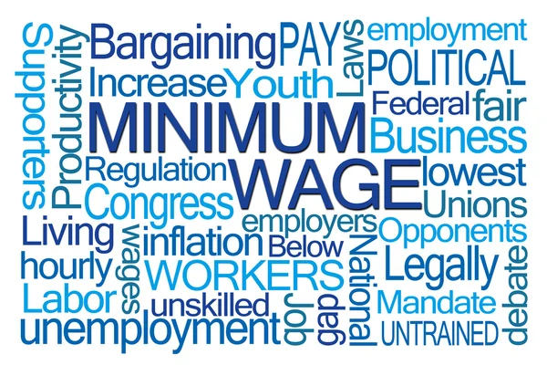 Nube de palabra salario mínimo — Foto de Stock