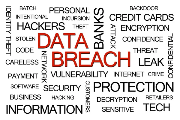 Data Breach Word Cloud — Stock Photo, Image