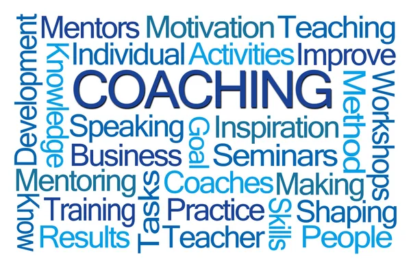 Coaching palabra nube — Foto de Stock