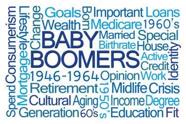Baby Boomers Word Cloud clipart