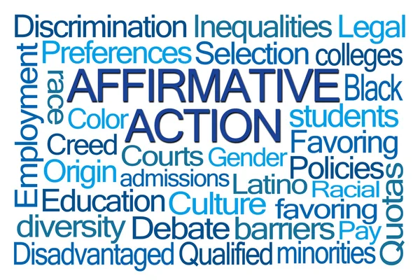 Acción afirmativa Word Cloud — Foto de Stock