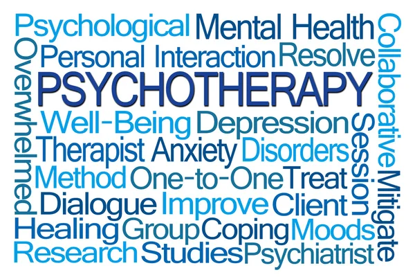Psychotherapie Wortwolke — Stockfoto