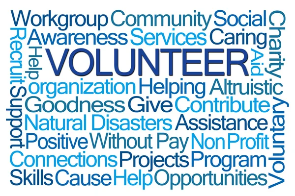 Volunteer Word Cloud — Stock Photo, Image