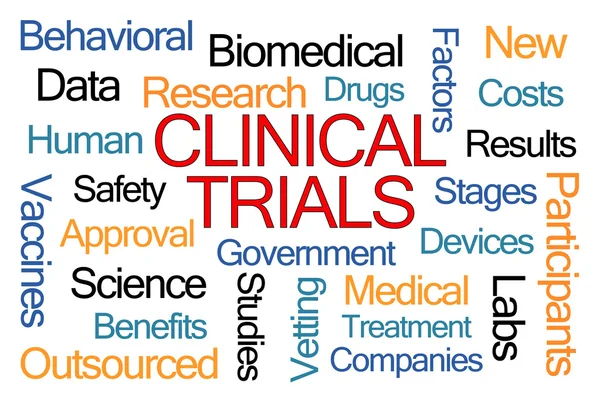 임상 시험 단어 구름 — 스톡 사진