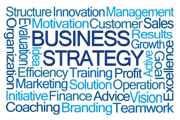 Облако слов бизнес-стратегии — стоковое фото