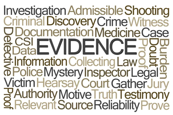 Evidence Word Cloud — Stock Photo, Image