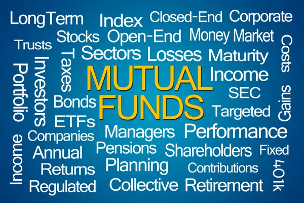 Wortwolke Investmentfonds — Stockfoto