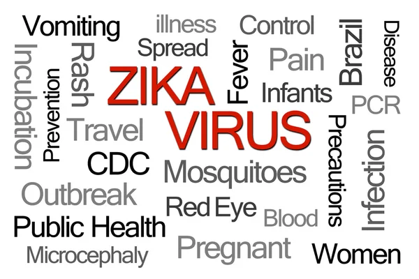 Zika 病毒词云 — 图库照片