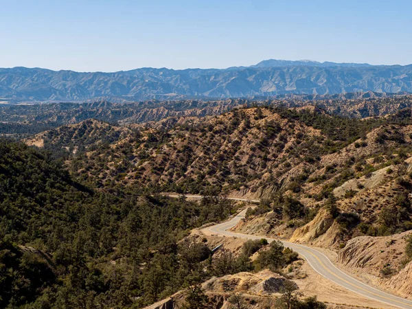 Camino Sinuoso Que Corta Bosque California Bosque Nacional Del Parque —  Fotos de Stock