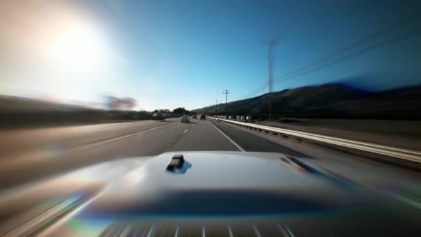 Dashcam Time Lapse Köra Längs Highway 126 Kalifornien — Stockvideo