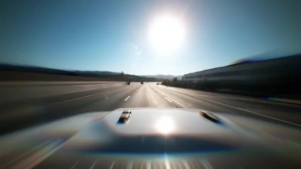 Estilizada Dashcam Time Lapse Warp Speed Highway 126 California — Vídeos de Stock