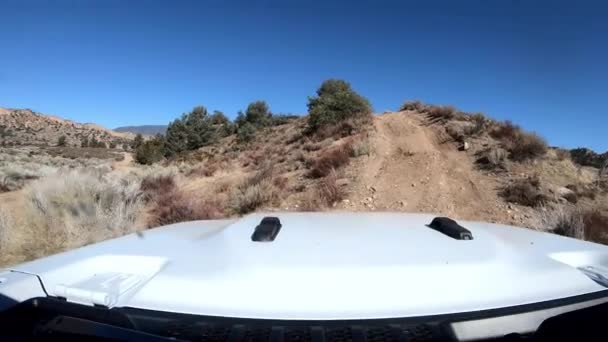 Vista Pov Jeep Climbing Dirt Trail Frazier Park Califórnia — Vídeo de Stock