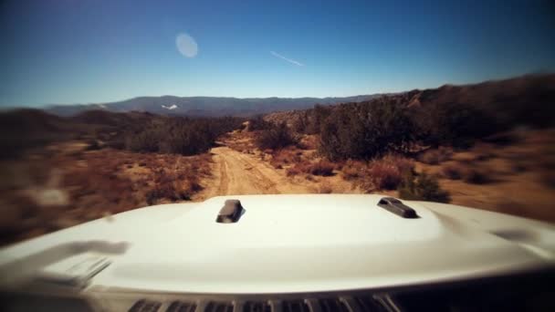 Dashcam Roading Στο Dirt Trail Στην Καλιφόρνια — Αρχείο Βίντεο