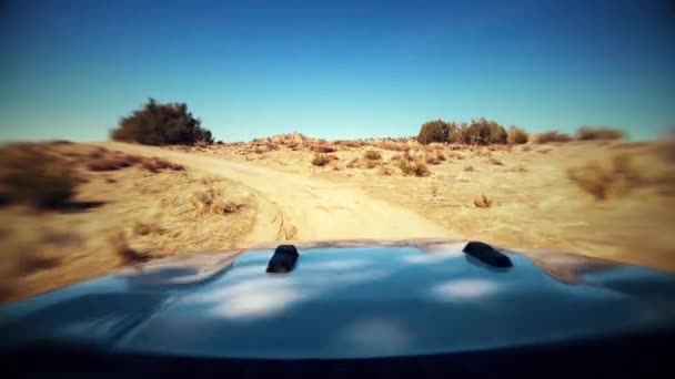 Dashcam Roading Dirt Trail California Wilderness — Stock Video