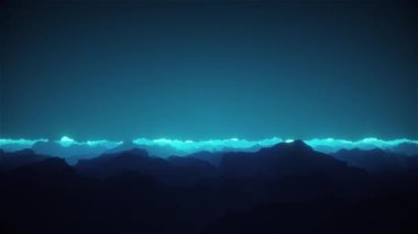 Bitmeyen Gece Stary Sky Horizon Manzara Arkaplan Döngüsü Üzerinde Uçar