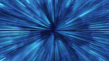 Mavi Soyut Teknoloji Veri Sistemi Işık Işınları Arkaplan Döngüsü ile