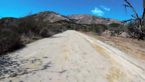 Road Driving Private Ranch Road Daytime — Vídeo de Stock