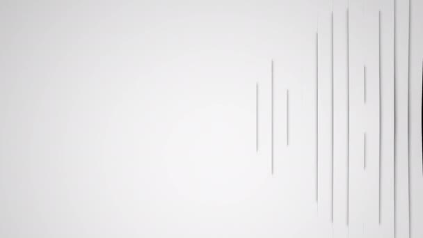 現代のスパースアブストラクトホワイトストライプの壁ループの背景 — ストック動画