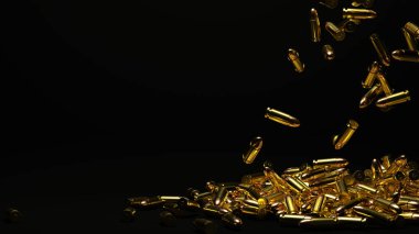 Yere düşen 9mm 'lik mermilerin dijital 3D görüntüsü..