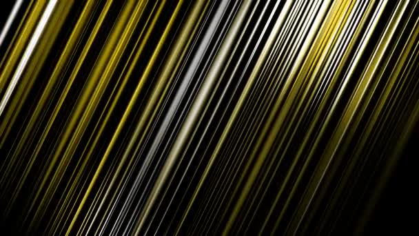 Lazo de cortina de filete de luz diagonal de oro moderno — Vídeo de stock