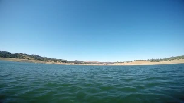 Time Lapse Travelling Across Large Body of Water — Stock Video