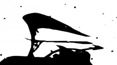 Beyaz arka plan üzerinde siyah mürekkep