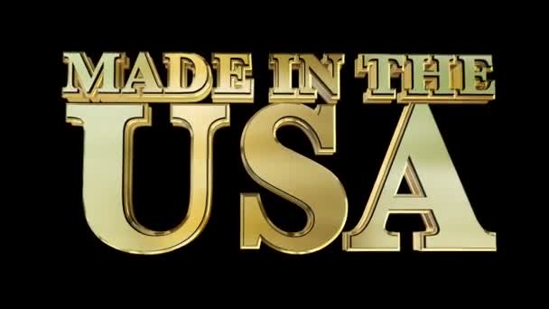 Animation Made in Usa — Stockvideo