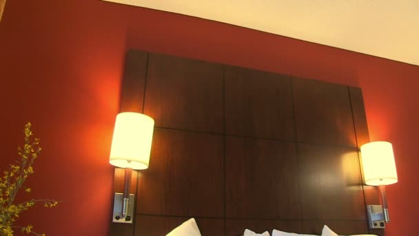 Hermosa habitación de hotel — Vídeo de stock