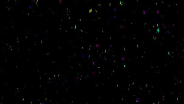 Objętych kolorowy konfetti — Wideo stockowe