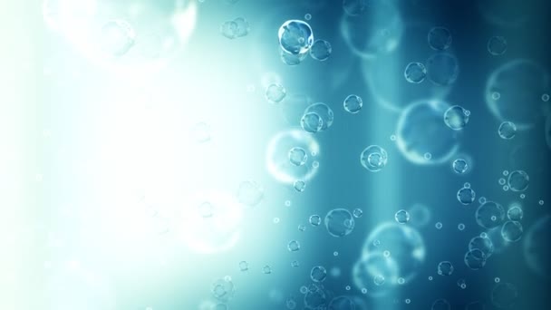 Bulles s'élevant au-dessus du bleu 