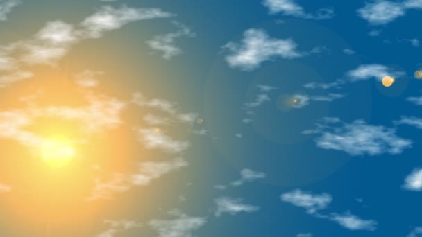 Lever de soleil surréaliste avec nuages — Video