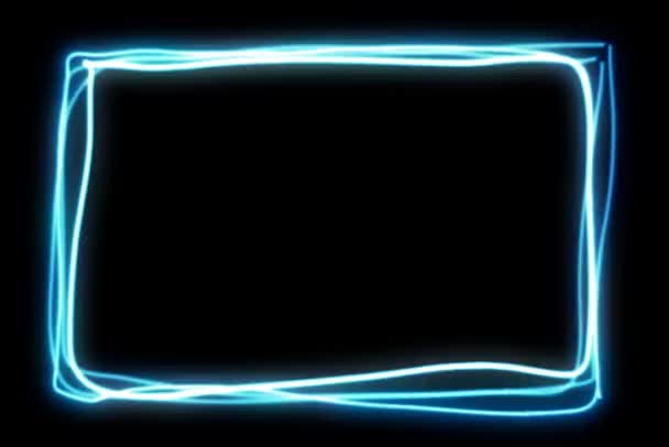 Energetic Neon Rectangle — Stock Video