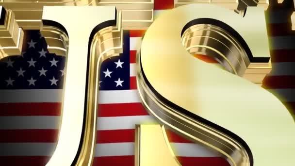 ABD bayrağı ile yapılan — Stok video