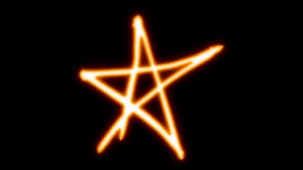 Leuchtender, energiereicher Stern — Stockvideo