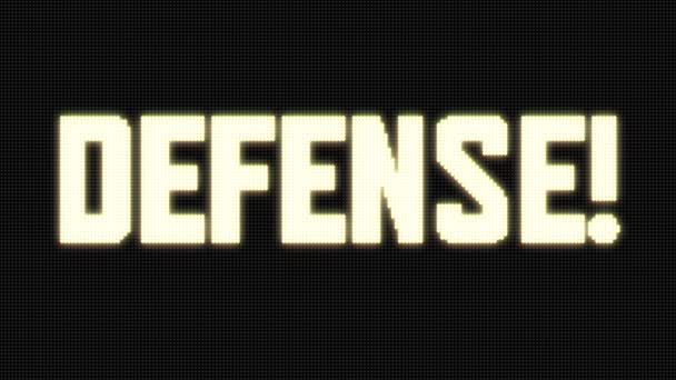 DEFENSE on Jumbotron screen — Stock Video