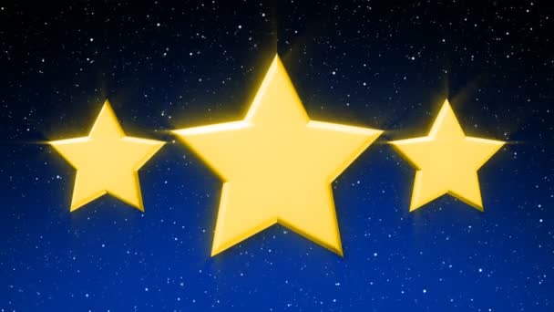 Três estrelas no espaço — Vídeo de Stock