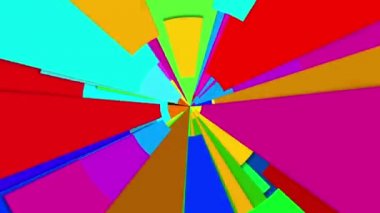 Yayılan çok renkli şekiller
