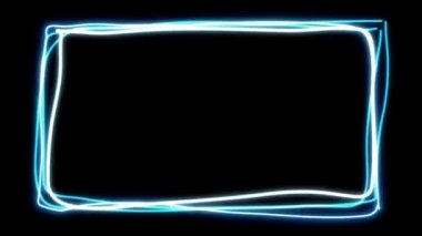 Mat ile parlayan enerjik mavi Neon dikdörtgen dizi