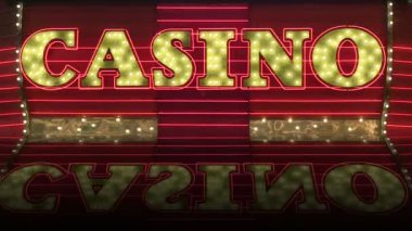 Vintage Casino işareti kayan yazı döngü