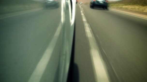 Wysokiej prędkości jazdy samochodu — Wideo stockowe
