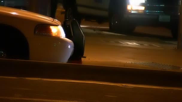 警察の道路ブロック — ストック動画