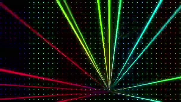 Multicolored Wall with Lasers — Stock Video