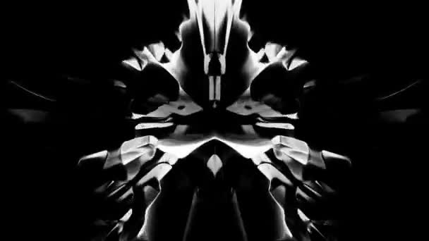 White Rorschach Ink blot test on black — Stock Video