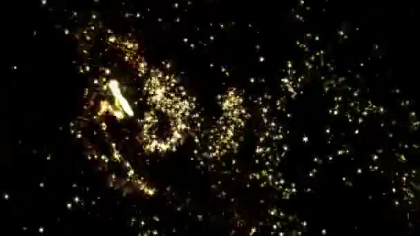 金色星星流光 — 图库视频影像
